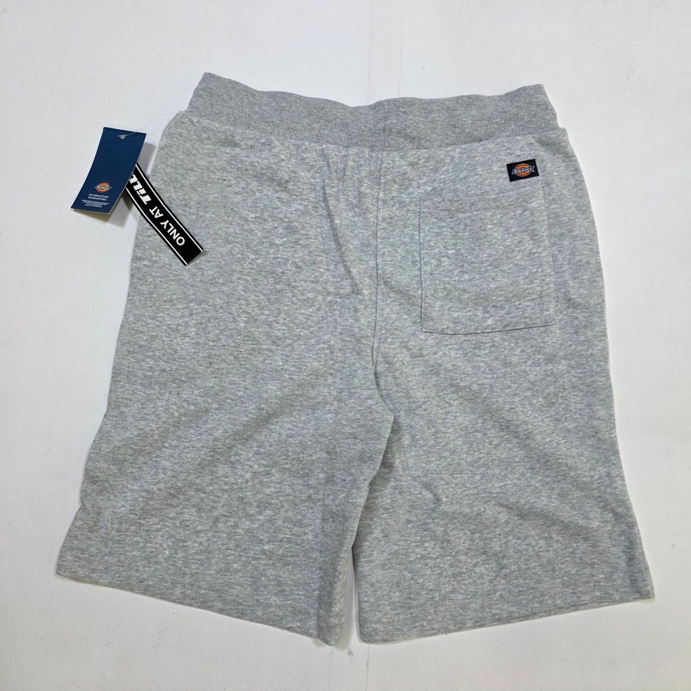 Dickies Shorts Boys L Gray Fleece B6048FT Elastic Waist Athletic Casual Logo